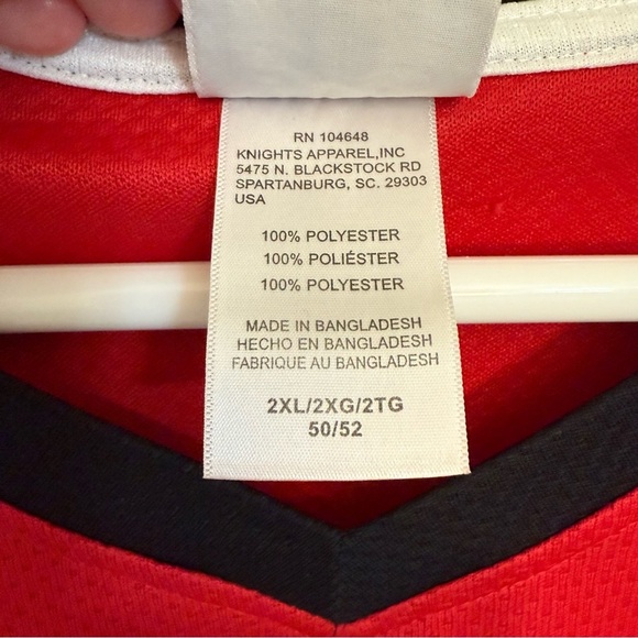 NHL red wings jersey Red and Black size 2XL hockey Detroit - Picture 4 of 12
